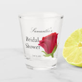 クラッシーエレガントレッドローズブライダルシャワー ショットグラス (正面)