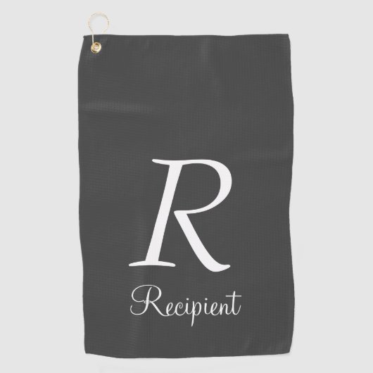 クラッシーエレガント名前をカスタムする&イニシャルゴルフタオル ゴルフタオル (正面)