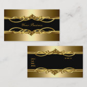 クラッシーエレガント華美金ゴールドオン金ゴールドブラック2 名刺 (正面/裏面)