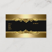 クラッシーエレガント華美金ゴールドオン金ゴールドブラック 名刺 (裏面)