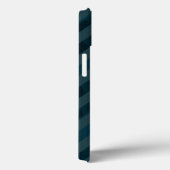 クラッシーカスタムダークアクア&ネイビーブルーストライプズ Case-Mate iPhoneケース (裏面 / 右)
