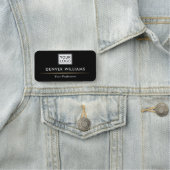 クラッシーカスタムディバイダエレガントーのロゴ黒の名前タグ 名札 (インサイチュ)