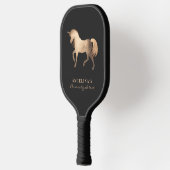 クラッシーガーリーラグジュアリーバラゴールドフォイルカスタムユニコーン ピックルボールラケット (左)