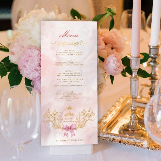 クラッシークラウン ピンクリボン キンセアニエラ オーダーメニューカード 招待状