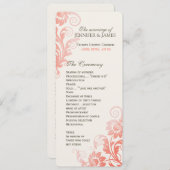 クラッシーグラデーションコーラル結婚式 プログラム (正面/裏面)