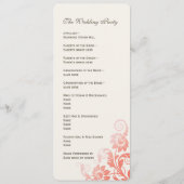 クラッシーグラデーションコーラル結婚式 プログラム (裏面)