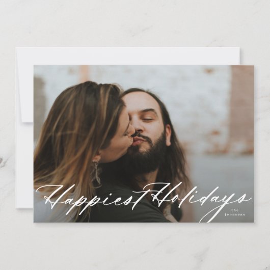 クラッシーコラージファミリーフォトハッピーホリデーカード シーズンカード (正面)