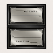 クラッシーシルバーアンドブラック座席表 名刺 (外部フラット)