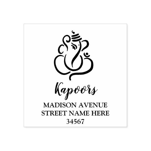 クラッシーシンプルガネーシャ/インディアン神結婚のラバーセント ラバースタンプ (インプリント)