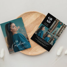 クラッシースタイリッシュブラックフォトコラージュ卒業