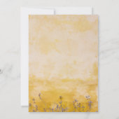 クラッシーチックなルースドイエローのダスティーフローラルウェディングインバイト 招待状 (裏面)
