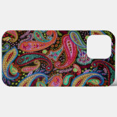 クラッシーピンクターコイズブルーグリーンペイズリーアート Case-Mate iPhoneケース (裏面 (横))