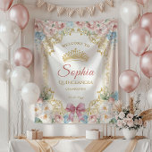 クラッシーピンクボウフローラキンセアニェラウェルカム タペストリー