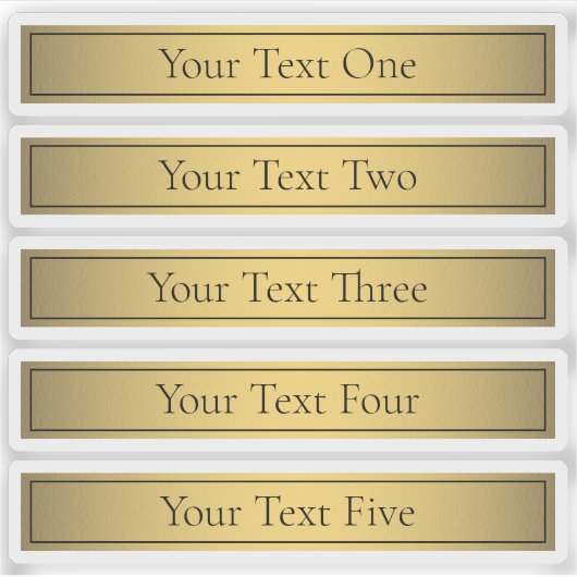 クラッシーフェイク金ゴールドv2とブラック文字 シール (正面)