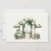 クラッシーフランスのガーデンランドスケープリハーサルディナー 招待状 (裏面)