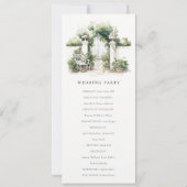 クラッシーフランスのガーデンランドスケープ結婚式 プログラム (裏面)