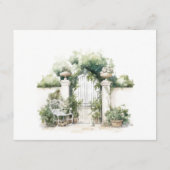 クラッシーフランスのガーデンランドスケー結婚ズ詳細 エンクロージャーカード (裏面)