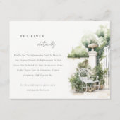 クラッシーフランスのガーデンランドスケー結婚ズ詳細 エンクロージャーカード (正面)