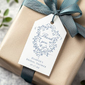 クラッシーフランスのブルーブライダルシャワーありがとう ギフトタグ