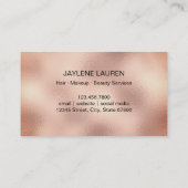 クラッシーブベージュブラウングリッターまつ毛バタフライ 名刺 (裏面)