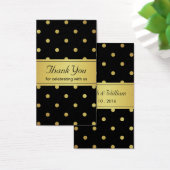 クラッシーブラックと金ゴールドグリッター水玉模様ありがとう (デスク)