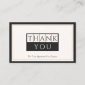 クラッシーブラックアイボリーありがとう 名刺 (正面)