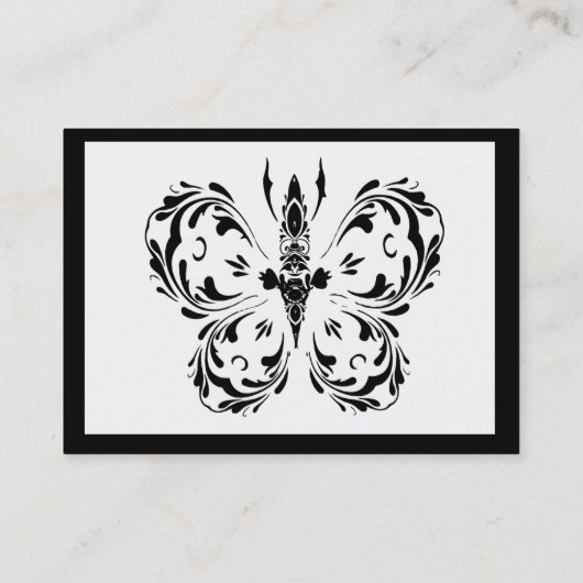 クラッシーブラックバタフライネイルサロン 名刺 (裏面)