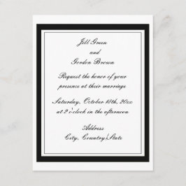 クラッシーブラック縁ど結婚式招待状 招待状