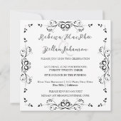 クラッシーブラック縁ど結婚式招待状 招待状 (裏面)