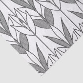 クラッシーブラック&ホワイトアールデコフローラルパターンシック 薄葉紙 (詳細)