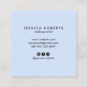 クラッシーブルーグリッターパターングラマラス スクエア名刺 (裏面)