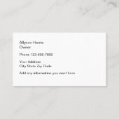 クラッシーペットグルーミング 名刺 (裏面)