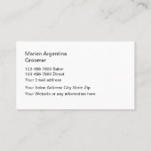 クラッシーペットサロンデザイン 名刺 (裏面)