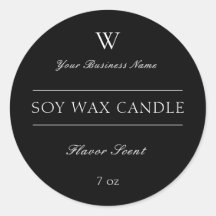 クラッシーミニマルモノグラムキャンドル製品ラベル