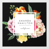 クラッシーモダンウォーター色牡丹フローラブカスタムラック ウィンドウサイン (シート)