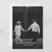 クラッシーモダンシルバーグレーフォトブライダルシャワー 招待状 (裏面)