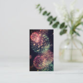 クラッシーモダンタイポグラフィカスタムQRコード花火 名刺 (スタンド正面)