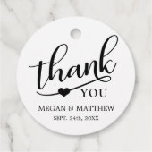 クラッシーモダンブラック&クラフト結婚ズ・サンキュー フェイバータグ (裏面)