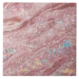 クラッシーモダンマエレガントーブル赤面ピンクグリッター タイル