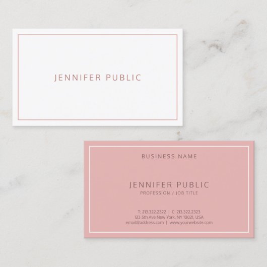 クラッシーモダンミニマルプロフェッショナルエリートデザイン 名刺 (正面/裏面)