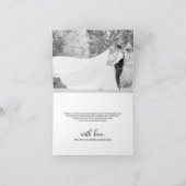 クラッシーモダン白黒の結婚ありがとうPHOTO サンキューカード (内部)