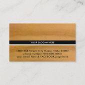 クラッシーモダン&ウッドスタイリッシュテクスチャプロフェッショナル 名刺 (裏面)