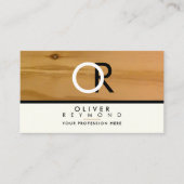 クラッシーモダン&ウッドスタイリッシュテクスチャプロフェッショナル 名刺 (正面)