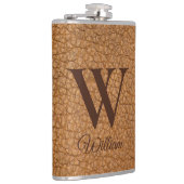 クラッシーモノグラムのイニシャルブラウンレフェイクザーフラット フラスク (右)