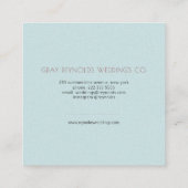 クラッシーモノグラムウォーターカラーフローラウェディングプランナー スクエア名刺 (裏面)