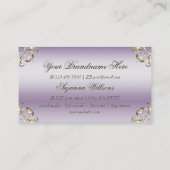 クラッシーラベンダー金ゴールド華美エレガンスファンシーと 名刺 (裏面)