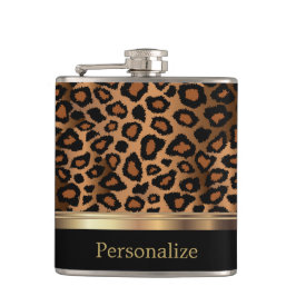 クラッシーレオパードアニマルプリント フラスク