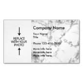 クラッシー大理石ルック写真テンプレート マグネット名刺 (正面)