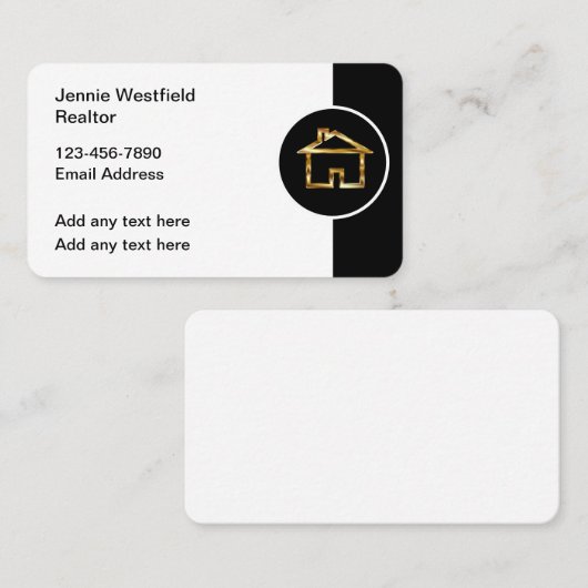 クラッシー実在エテート金ゴールドホーム名刺 名刺 (正面/裏面)