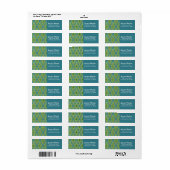 クラッシー渦巻形のダマスク差出人住所シール ラベル (フルシート)